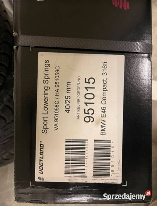 Vogtland sprężyny obniżające E46 compact 316i osobowe Ryki
