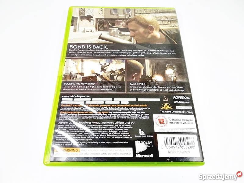GRA NA XBOX 360 007 QUANTUM OF SOLACE dolnośląskie Strzelin