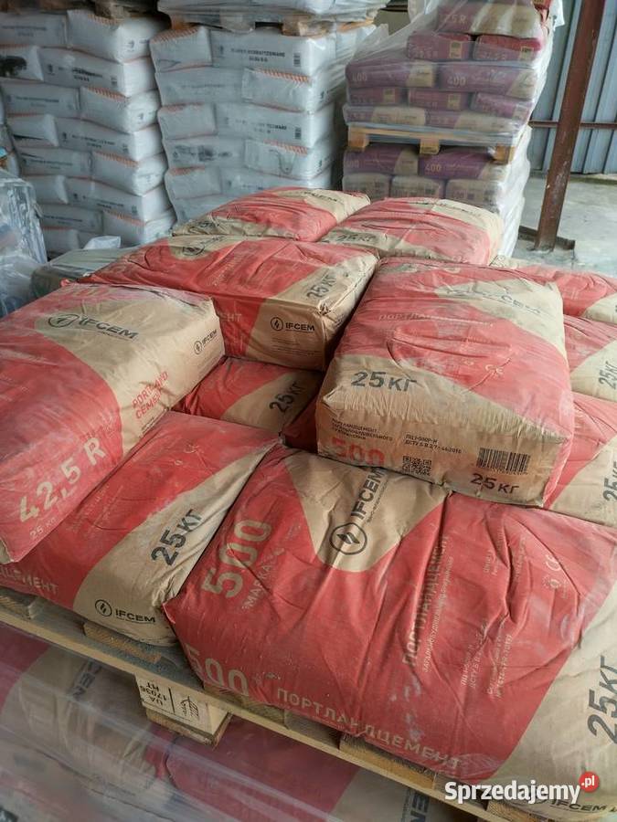 cement portlandzki workowany II 425 R 500 Cementy, wapno i kruszywo Oleśnica sprzedam