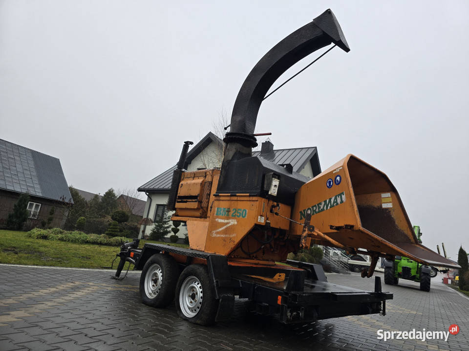 Rębak spalinowy na przyczepie NOREMAT BM250 Leśnictwo Baliki sprzedam