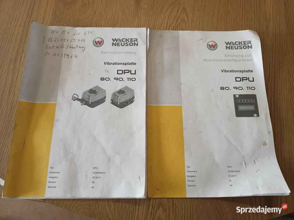 Zagęczarka Wacker DPU 80 R 2017