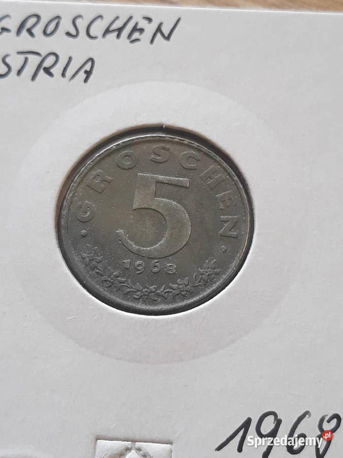 5 Groschen Austria 1968 r wielkopolskie Konin