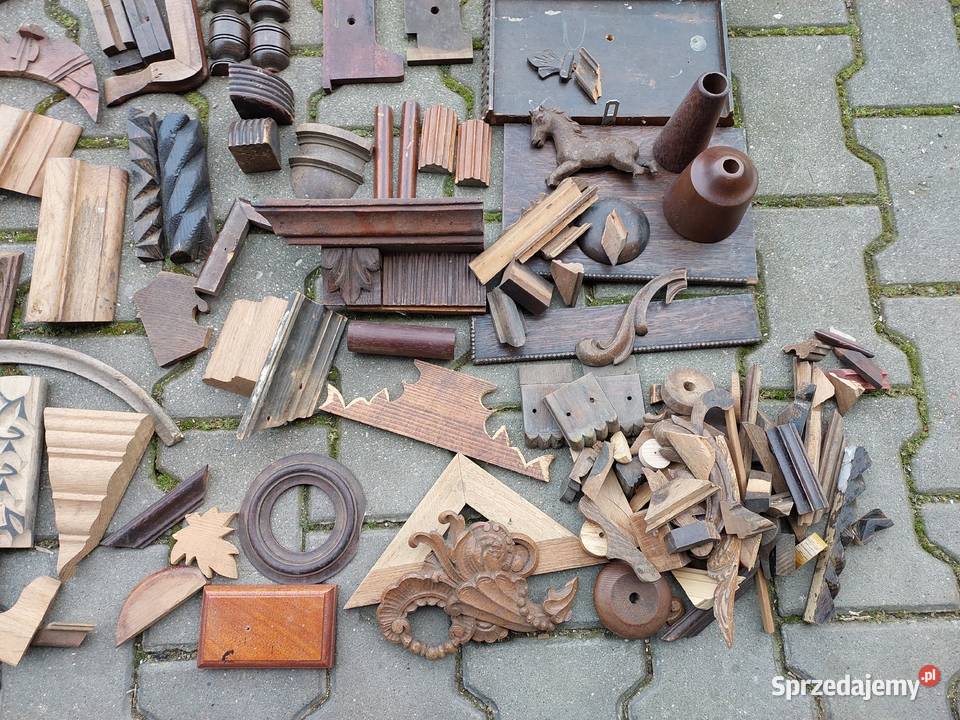 Drewniane elementy starych zegarów aplikacje Tczew