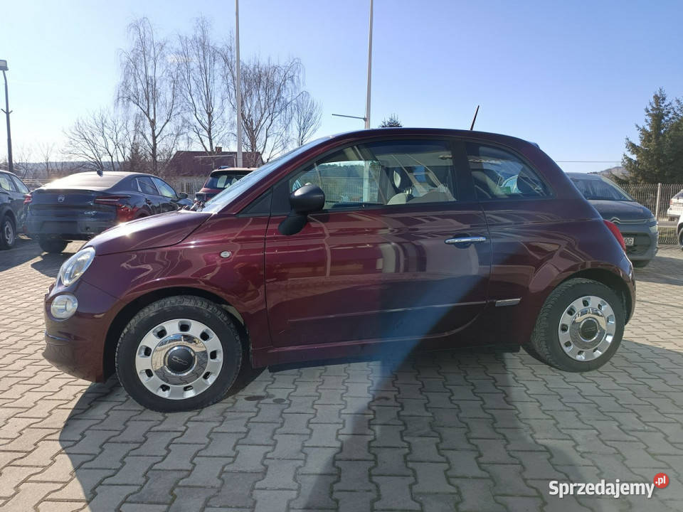 Fiat 500 POP 12 69 Salon 1 właściciel serwis ASO bordowy Nowy Sącz