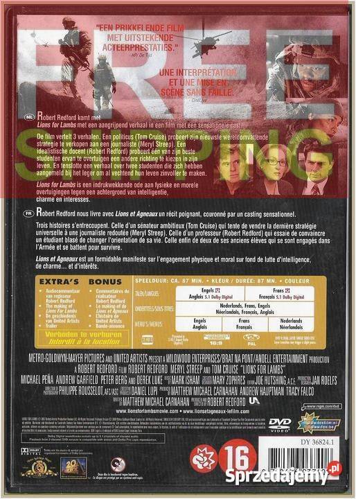 Lions et agneaux 2007 DVD Lions for Lambs małopolskie sprzedam