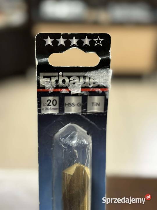 Wiertło ERBAUER 20X205MM do metalu HHS warmińsko-mazurskie Elbląg sprzedam