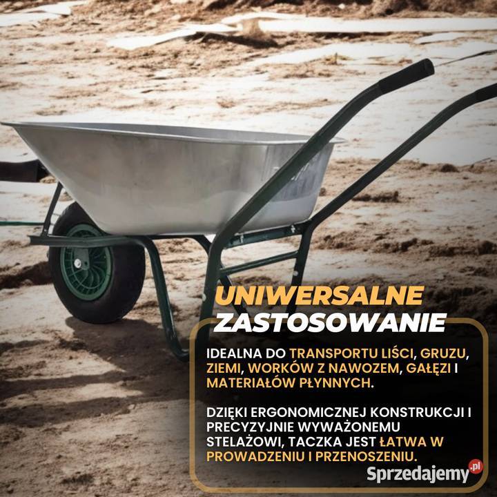 mocna taczka budowlana ogrodowa 100l 250 stal