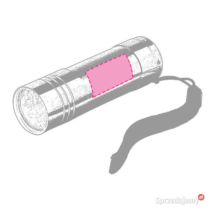 Latarka LED czarna z logo grawer 50 Leżajsk