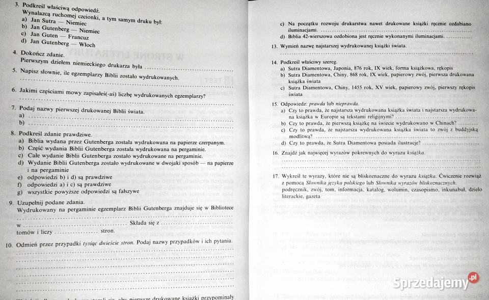 Test Diagnostyczny Z Jezyka Polskiego Klasa 7 Nowa Era Testy kompetencji z języka polskiego dla kandydatów do LO Chełm