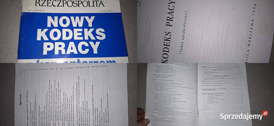 Nowy Kodeks Pracy RZECZPOSPOLITA 1996
