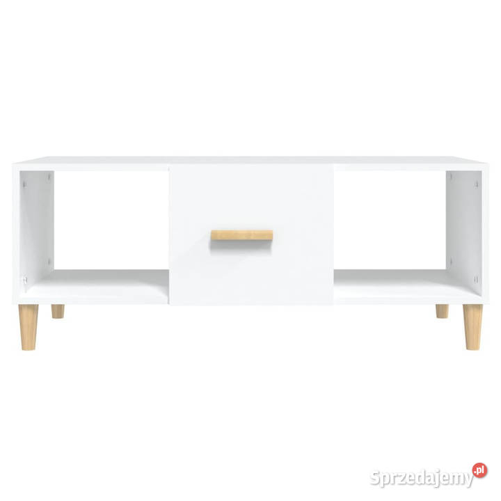 Stolik kawowy biały 102x50x40 materiał mazowieckie