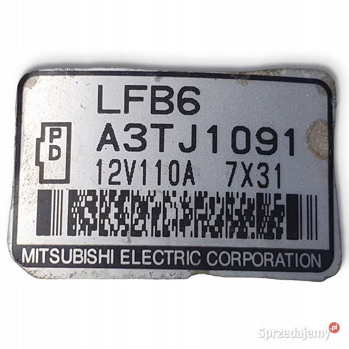 ALTERNATOR Mazda 3 20 16V A3TJ1091 110A osobowe