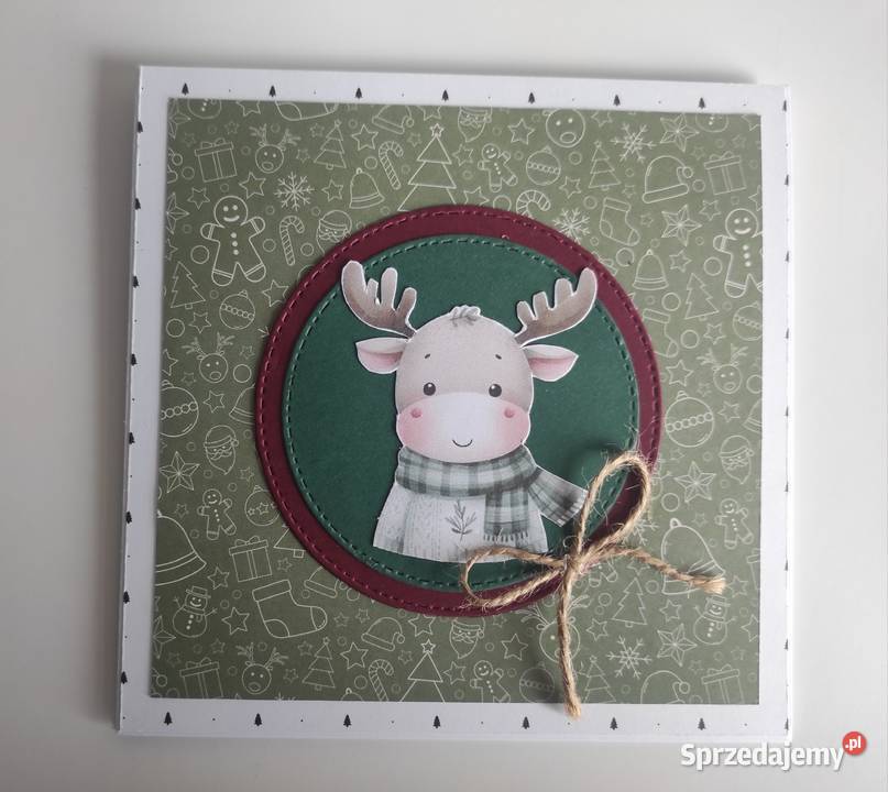 Zestaw 3 kartkek bożonarodzeniowych recznie łódzkie