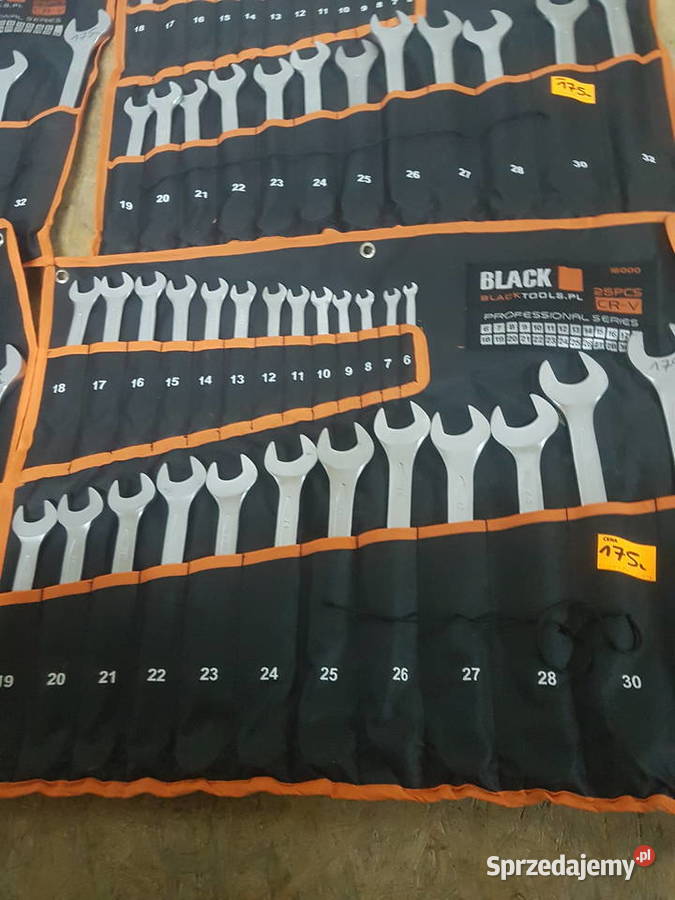 ZESTAW KLUCZY PŁASKOOCZKOWYCH 632 mm BLACK 25 EL Głogowa