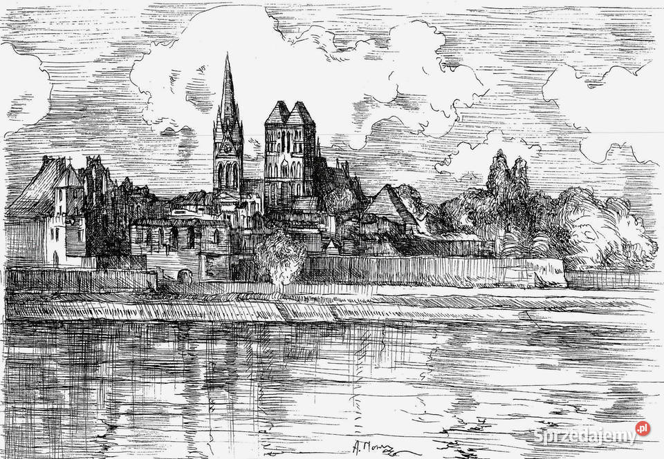 6 prac graficznych tworzących cykl pt Toruń w sprzedam