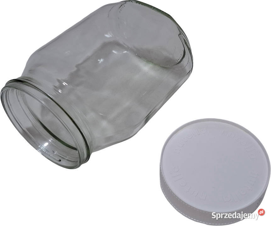 Szklany słoik Nutelli plastikowa nakrętka 825g Czeladź