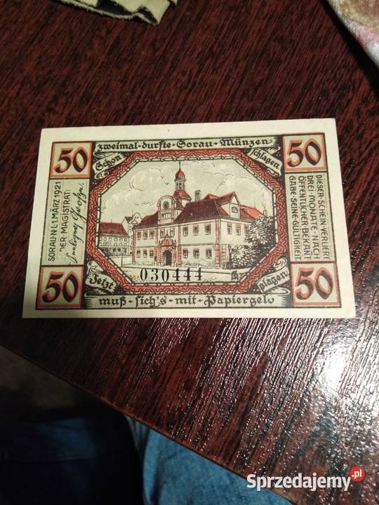 Banknot zastępczy miasta Sorau Żary
