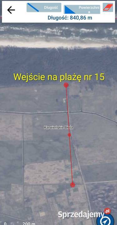 Działka morzem Błota Karwieńskie 900 m do plaży Sprzedaż Dębki sprzedam