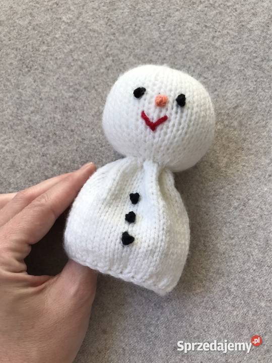 Bałwanek z włóczki pacynka zabawka mazowieckie Warszawa