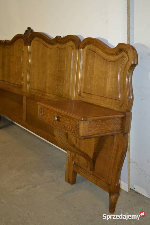 łóżko ludwikowskie wezgłowie z szufladami dąb Będzin