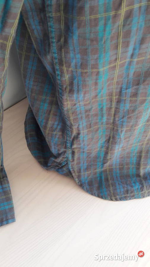 Koszula w kratkę Tommy Hilfiger szaro niebieska Rozmiar S
