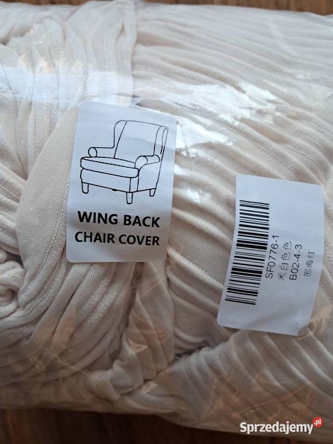 nowa kremowa narzuta na fotel brak metki Nakładki Sandomierz