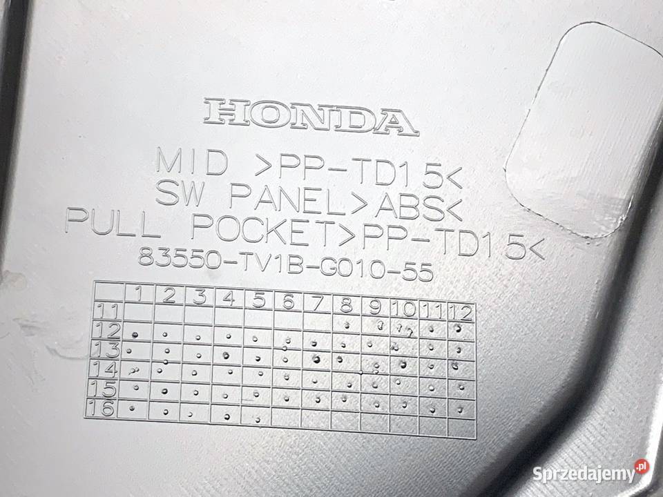 BOCZEK DRZWI LEWY PRZÓD HONDA CIVIC IX Hatchback Części samochodowe