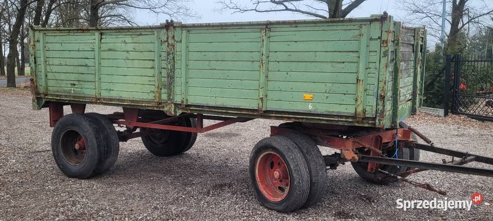 Przyczepa rolnicza sztywna nieuszkodzony Huta Szklana