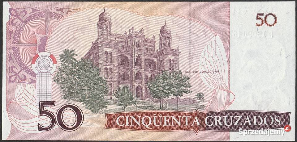 BRAZYLIA 50 CRUZADOS 1986 STAN BANKOWY UNC Łódź