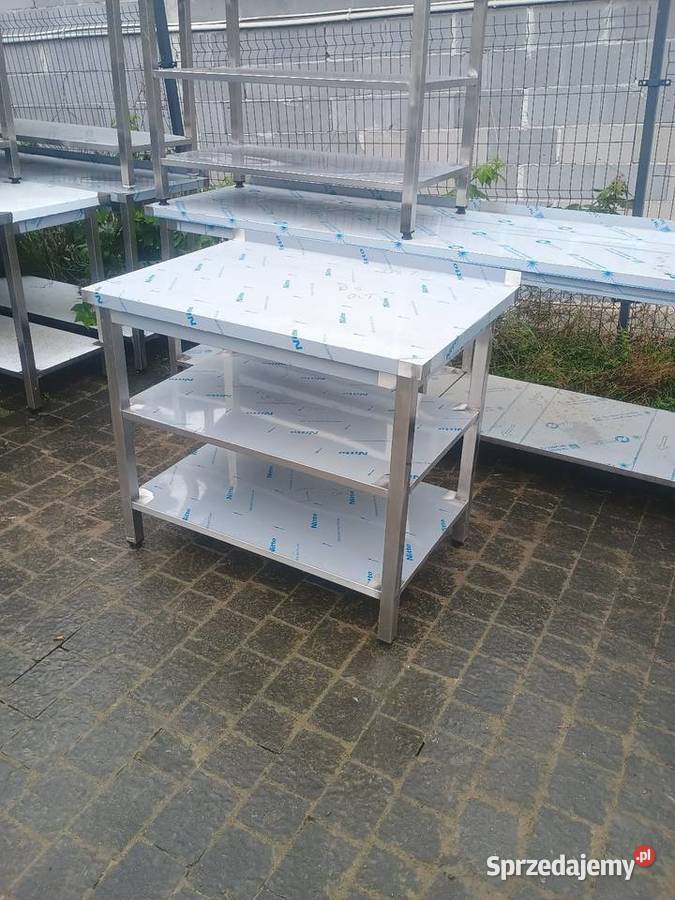 Stół Gastronomiczny 100x70 z 2 półkami Piekielnik