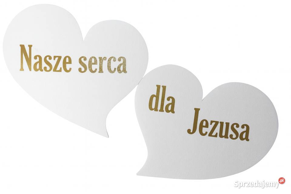 Duże serce z napisem Nasze serca Jezusa Sztukateria, dekoracja sufitu Dębna sprzedam