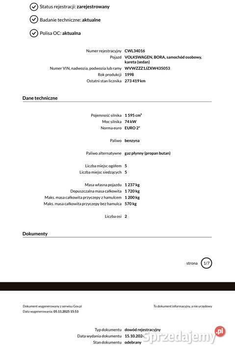 Volkswagen Bora uszkodzony Izbica Kujawska sprzedam