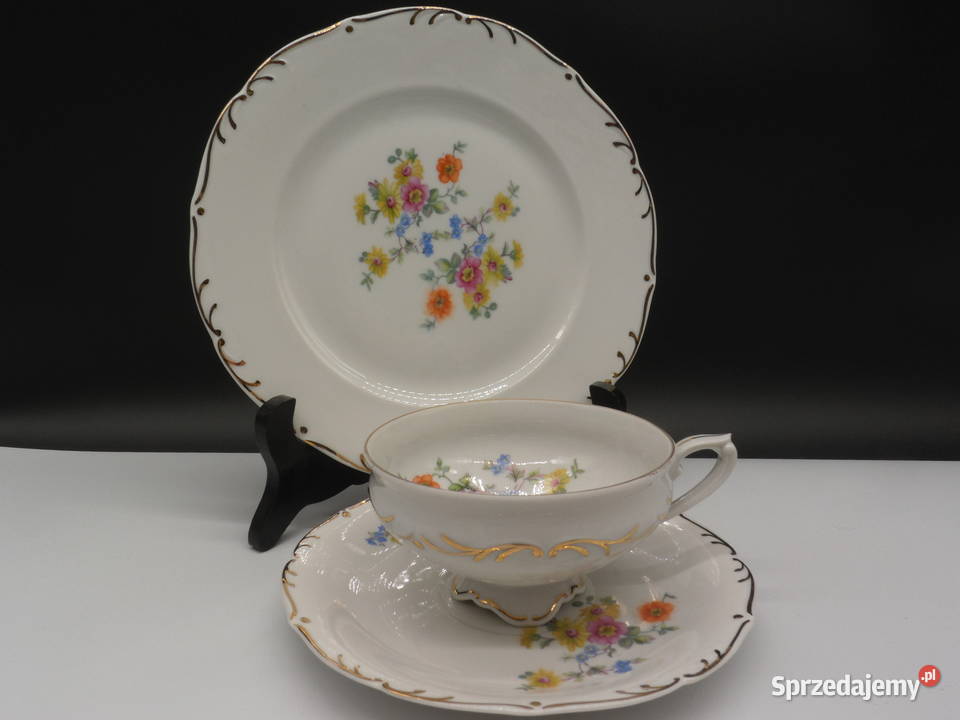TRIO Von Schierholz PLAUE Luksusowa Porcelana z Raszków
