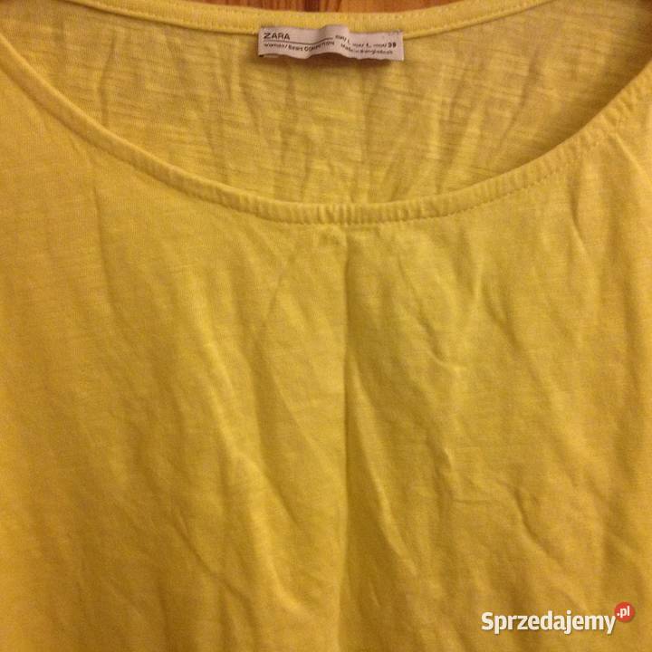 Bawełniana bluzka z falbankami kolor żółty Kraków sprzedam