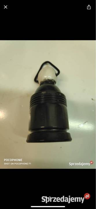 Stara oprawka światło z końcówką porcelanową Gliwice