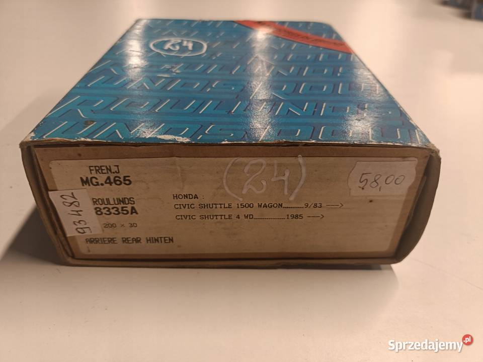 Honda Civic III TYLNE SZCZĘKI HAMULCOWE tył Rudka