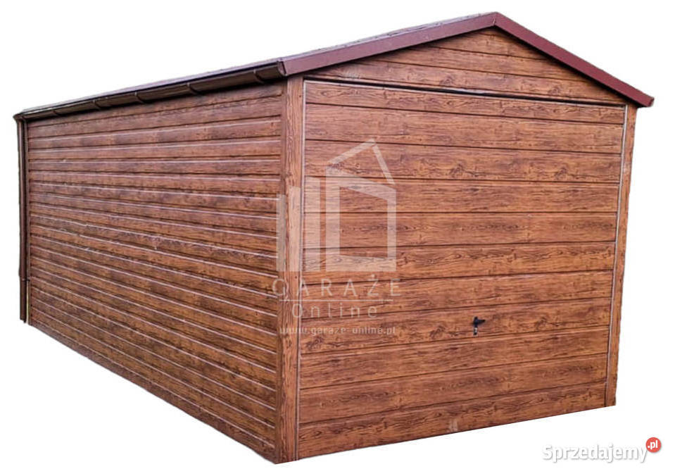 GARAZ BLASZANY 3m x 6m dwuspad ciemny orzech Sprzedaż Ostrowiec Świętokrzyski