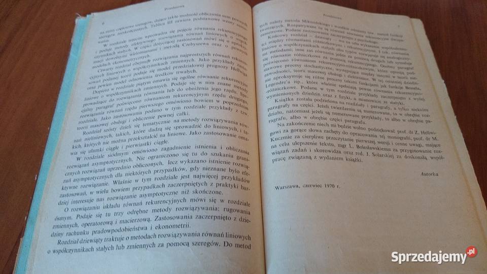 Równania rekurencyjne Ira Koźniewska twarda Książki naukowe i popularnonaukowe pomorskie Gdańsk