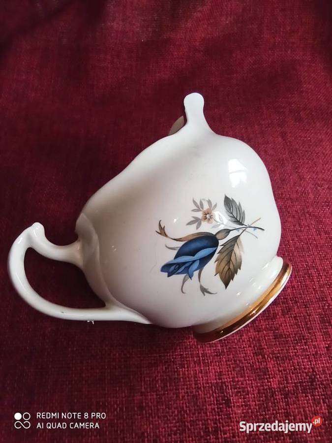 Mlecznik Dorchester Made in England Z granatową Porcelana i szkło