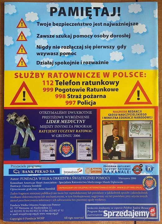 Mój podręcznik do nauki pierwszej pomocy WOŚP Poradniki Parczew