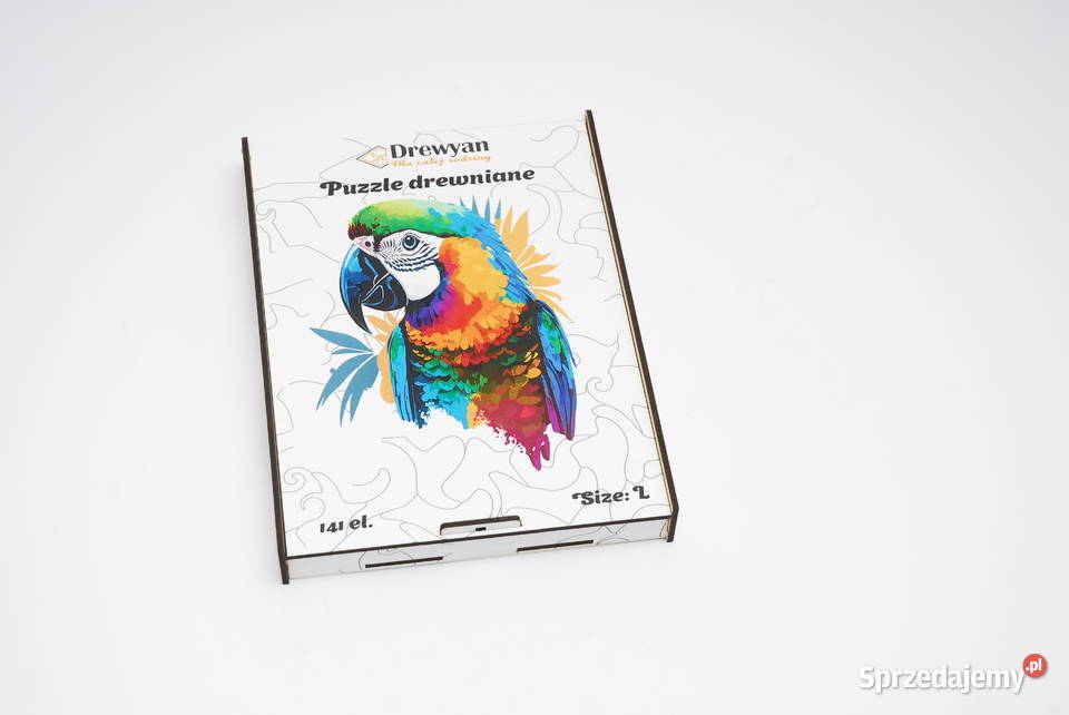 Puzzle Drewniane Premium EKO Układanka PAPUGA Łódź