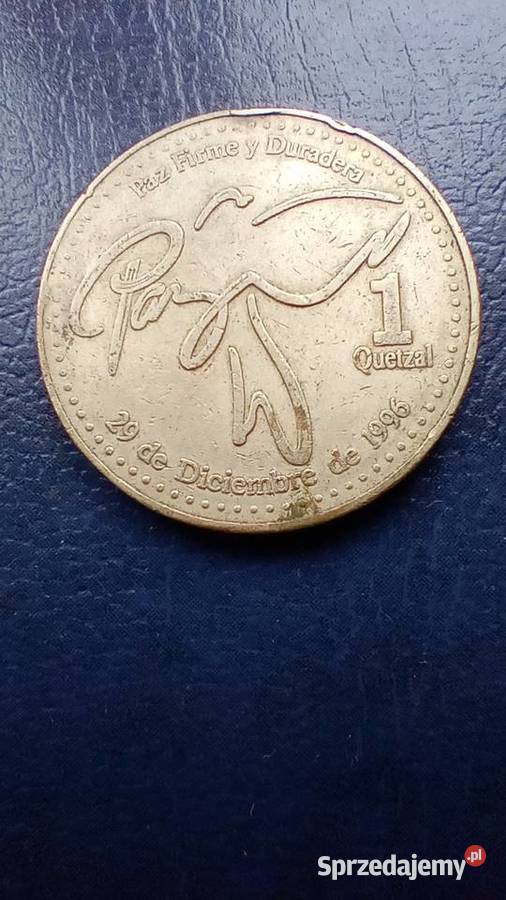Stare monety 1 quetzel 2000 Gwatemala 2 Lesko