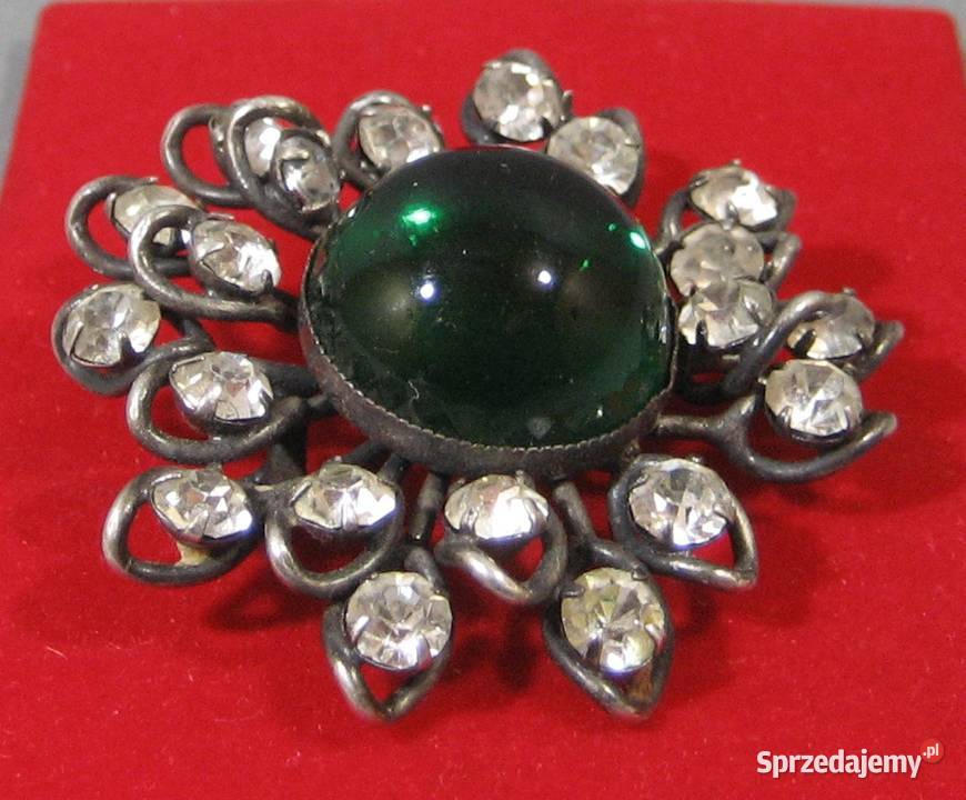 Piękna Stara Broszka Szkło Weneckie Katowice