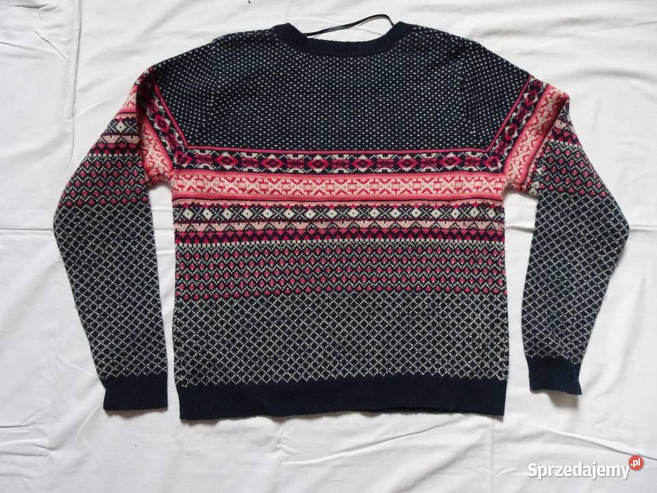 Atmosphere Wełniany Sweter Norweski wzór 40 42 Moda i Styl