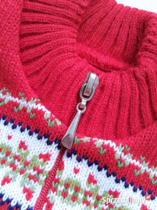 Nowy sweter Świąteczny ze stójką na zamek unisex uniseks