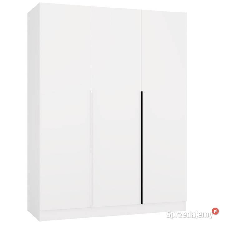 Szafa SENSO 3D 150 3 Drzwi Czarne Uchwyty