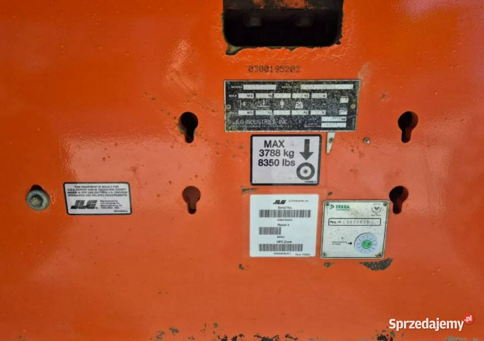 podnośnik koszowy JLG 460SJ JLG 460SJ 4X4 1 WŁ śląskie Łaziska Górne sprzedam