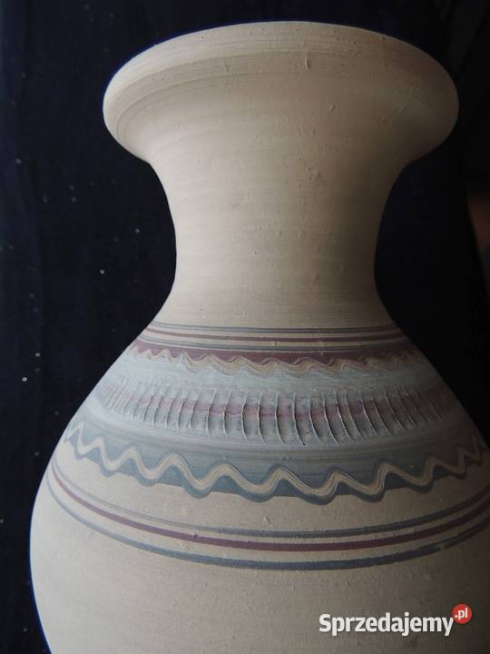 Stary wazon ceramiczny kamionka wielokolorowy Myszków sprzedam