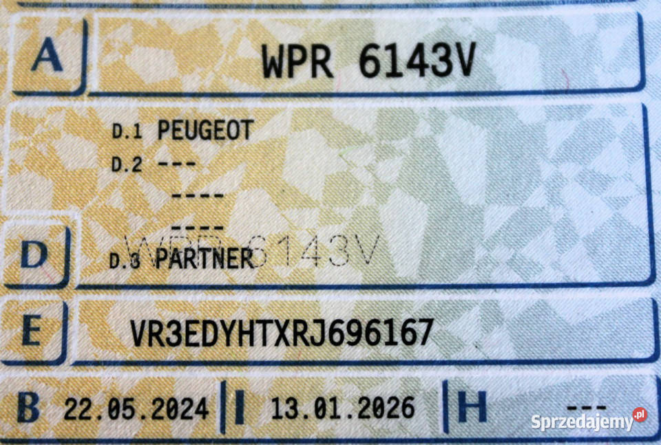 Peugeot Partner Długi FV23 Nawigacja Virtual Partner Sokołów sprzedam