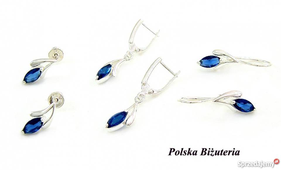 Prześliczna Srebrna Bransoletka z Szafirami Białystok